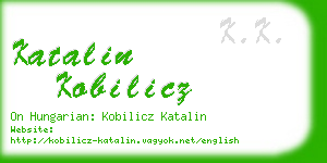 katalin kobilicz business card